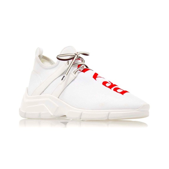 Prada Knit Logo Sneakers - Picture 1 of 12